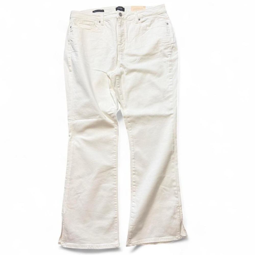 NYDJ White Denim Barbara Bootcut Jeans, Women's Size‎ 16
